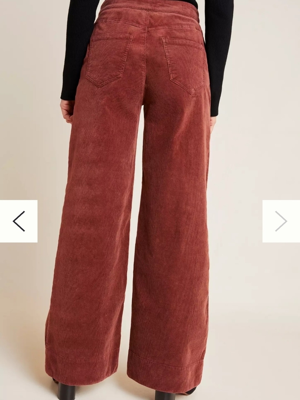 New With Tags Anthropologie Pilcro Wide-Leg Corduroy Pants in Rust